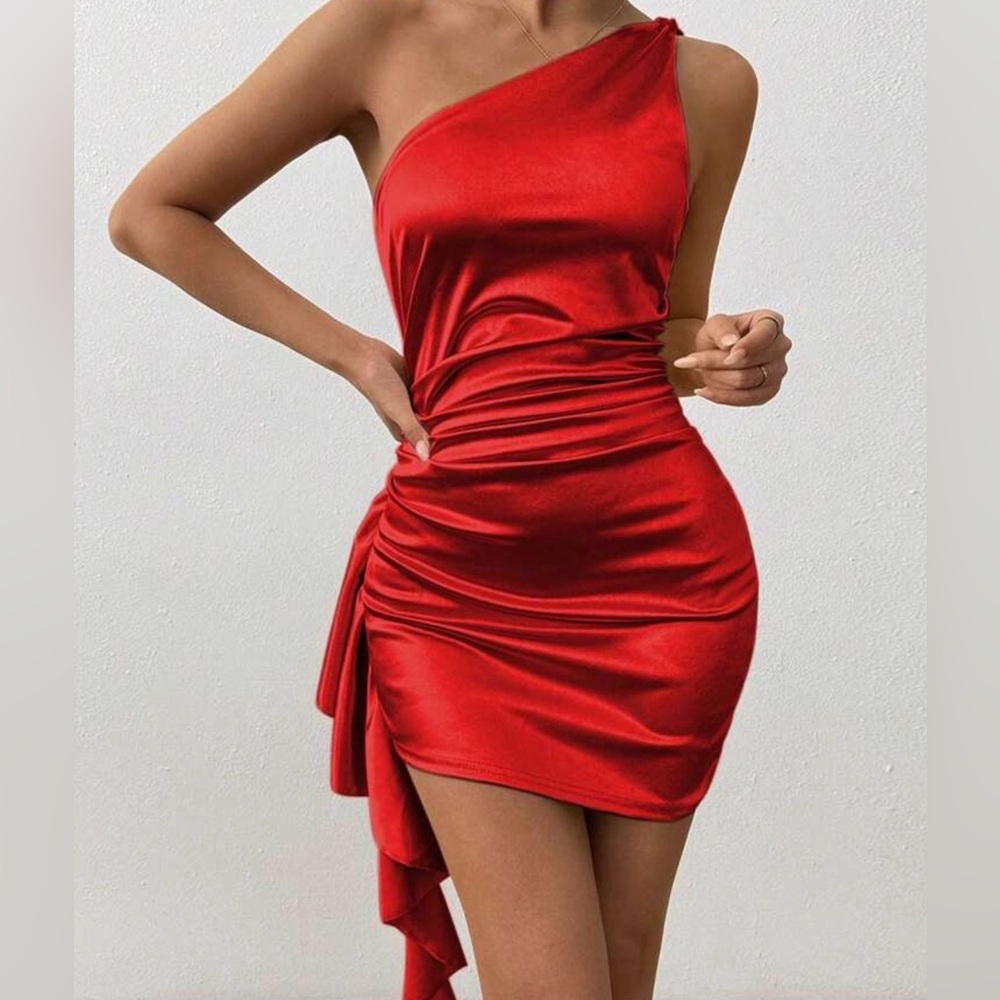 SHEIN Scarlet One-Shoulder Dress